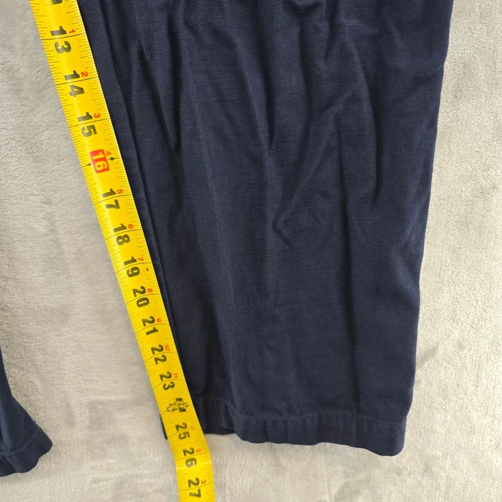 Porter James Sports Fatigue Pants Mens Medium Navy Blue Drawstring Trousers